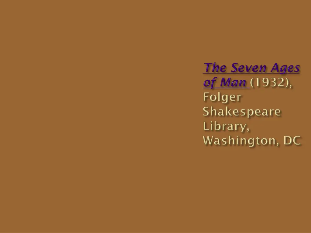 the seven ages of man