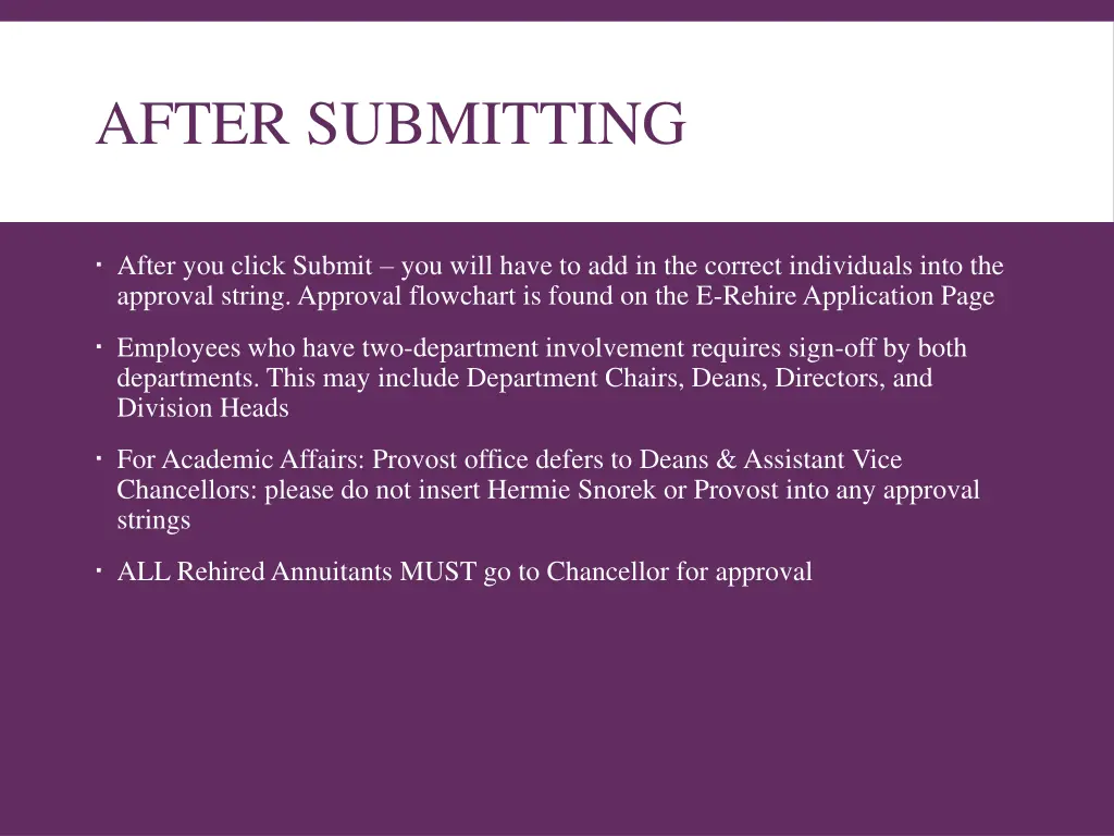 after submitting