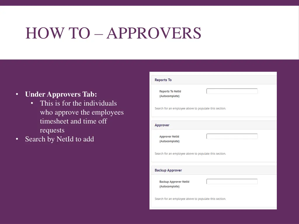 how to approvers