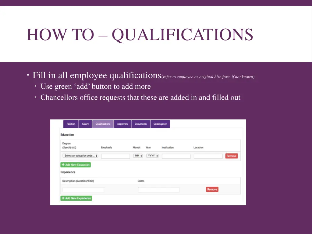 how to qualifications