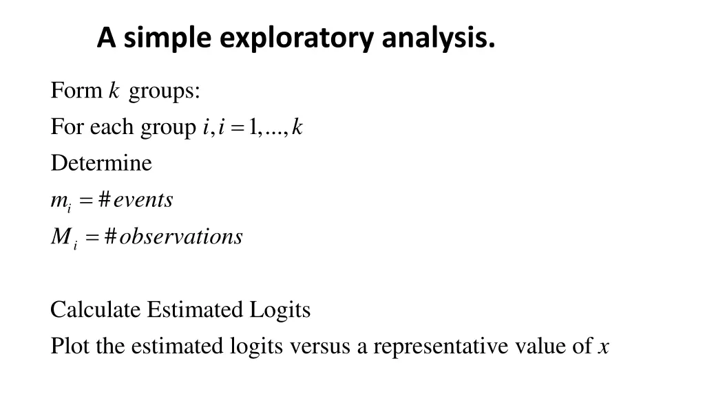 a simple exploratory analysis