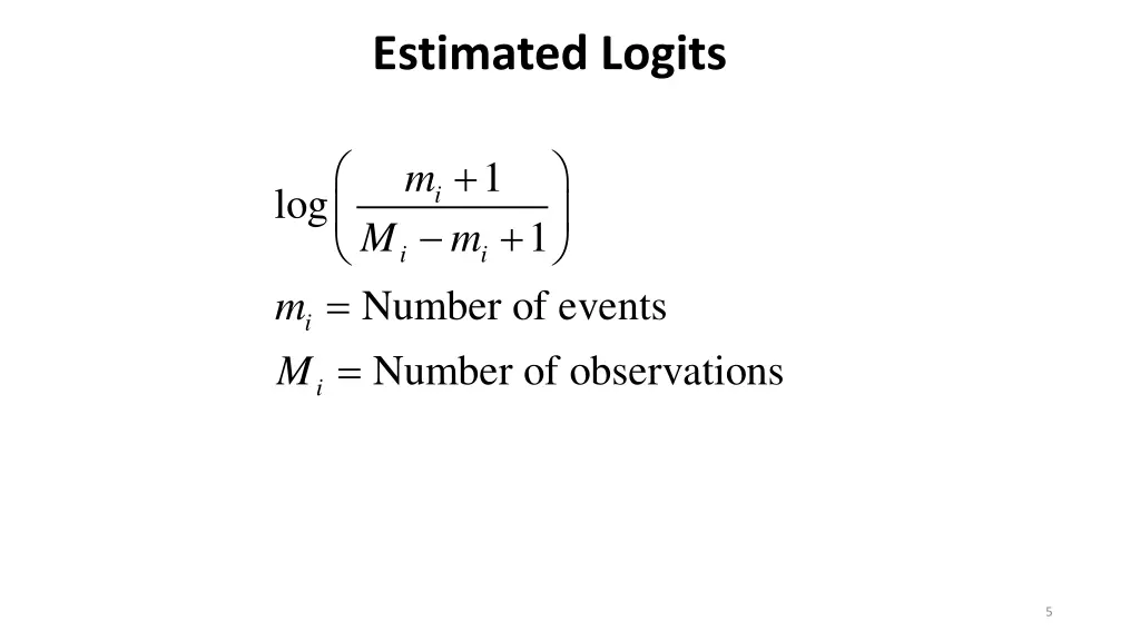 estimated logits