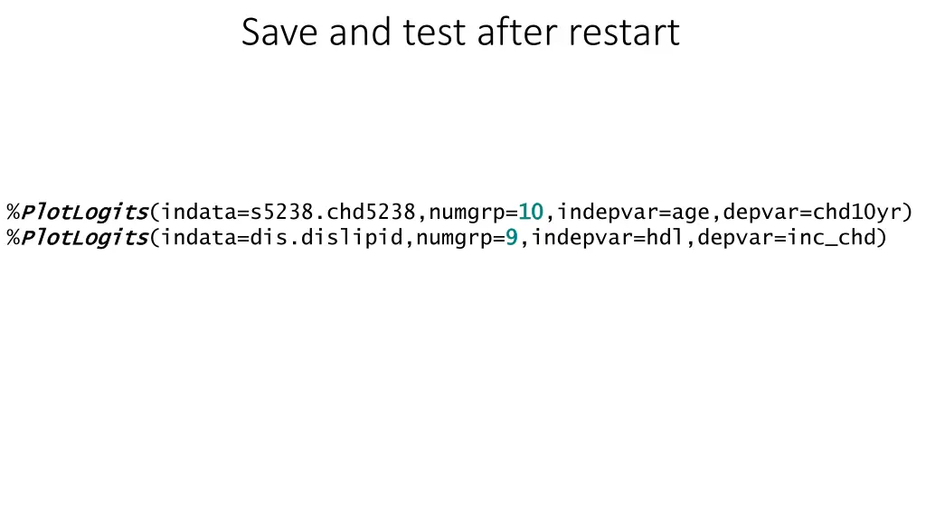 save and test after restart