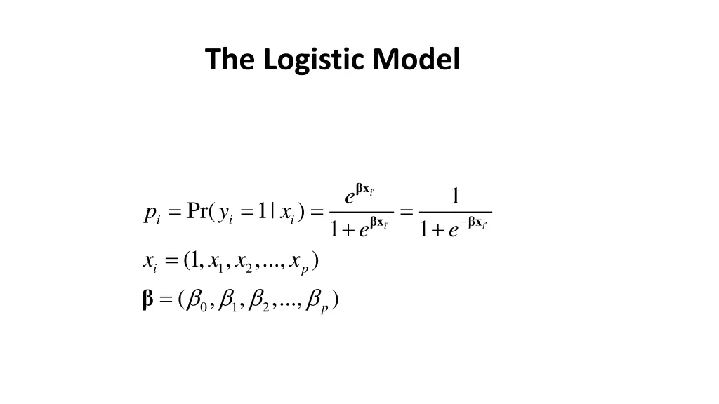 the logistic model