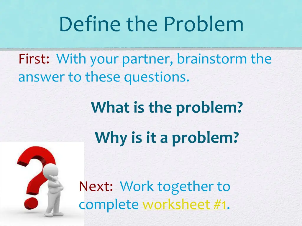 define the problem