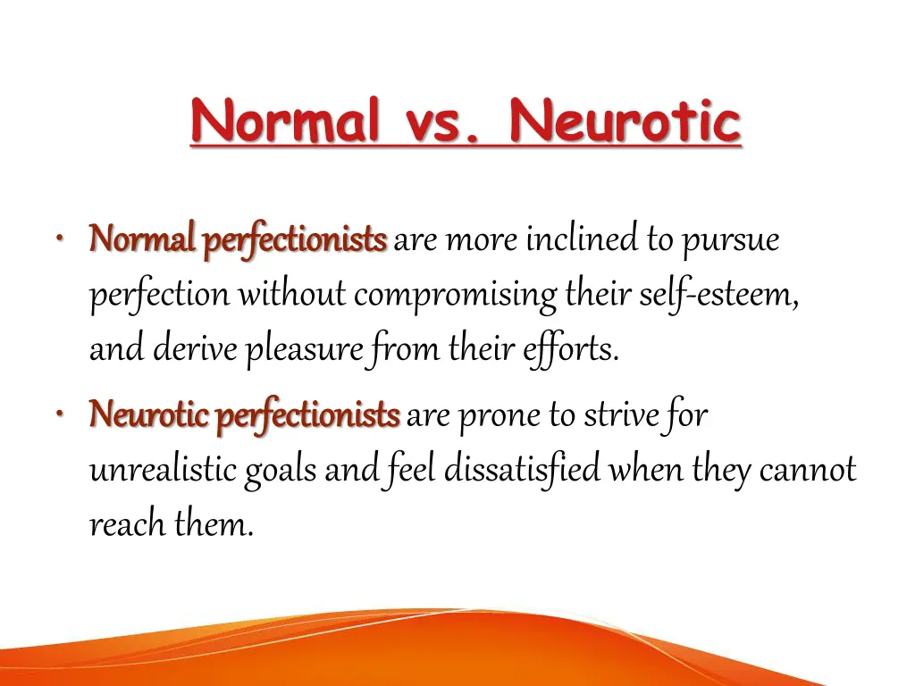 normal vs neurotic