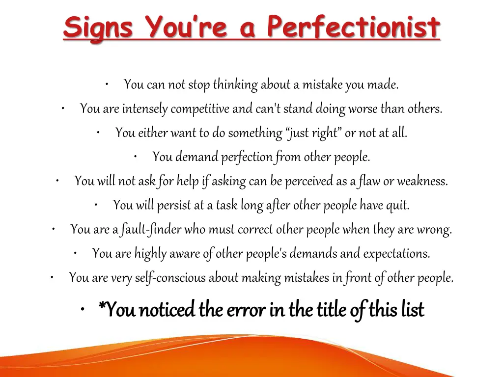 signs you re a perfectionist