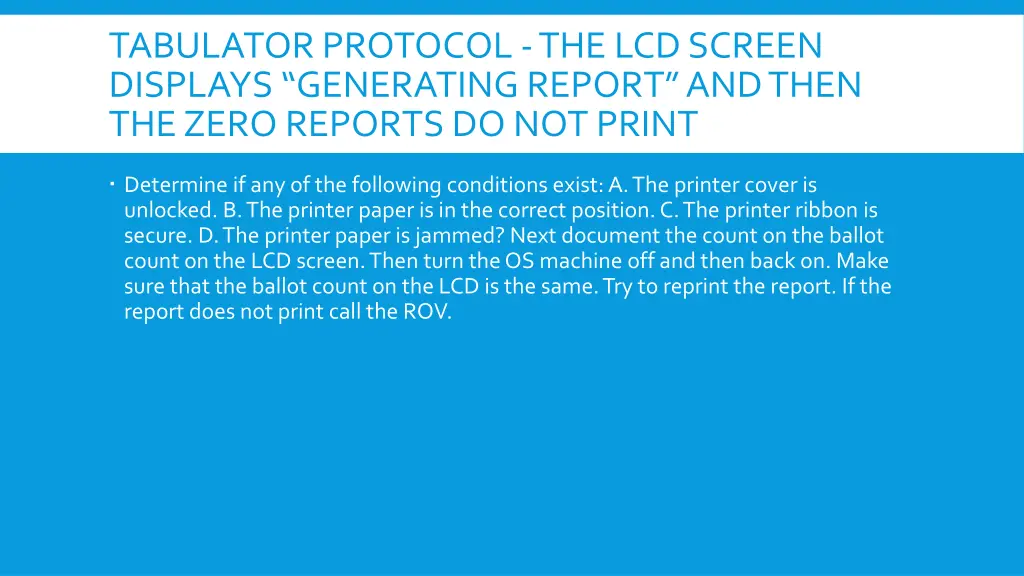 tabulator protocol the lcd screen displays 1