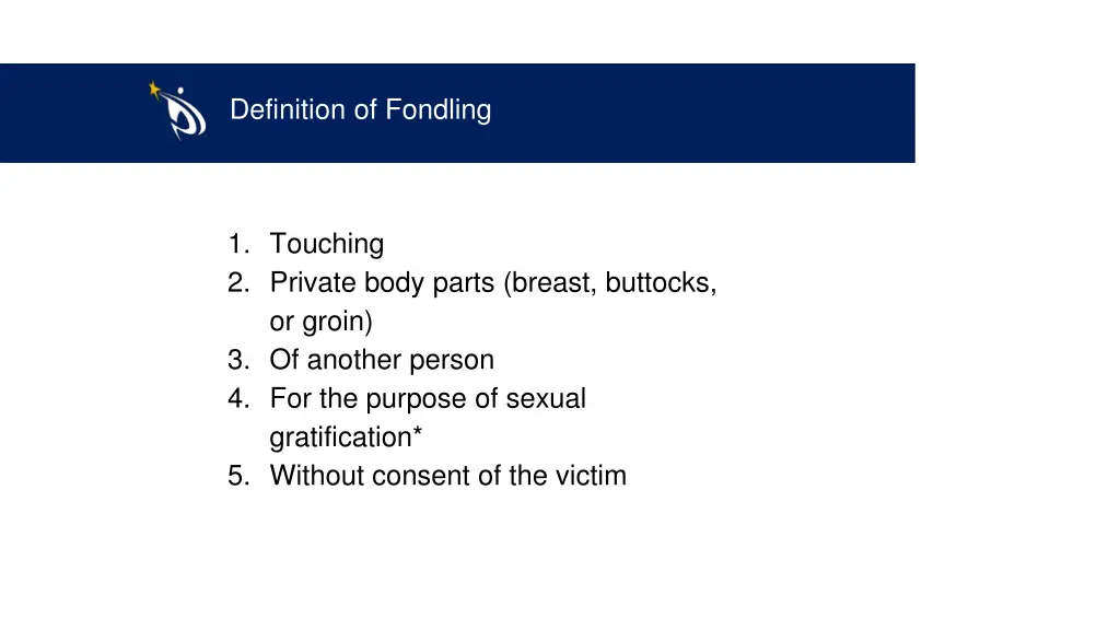definition of fondling