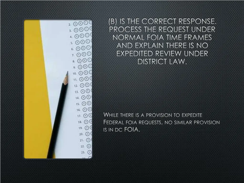 b is the correct response process the request