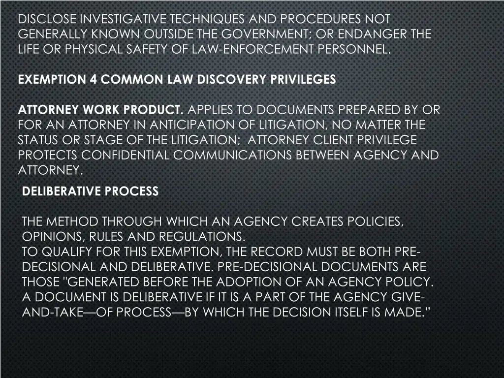 disclose investigative techniques and procedures