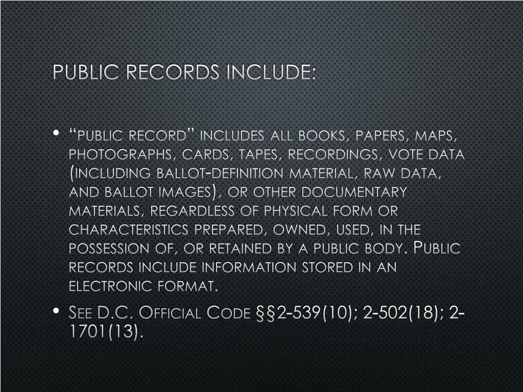 public records include