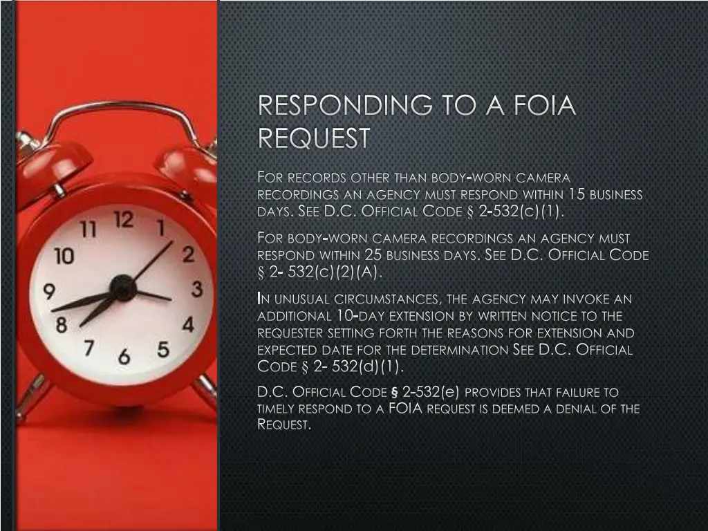 responding to a foia request