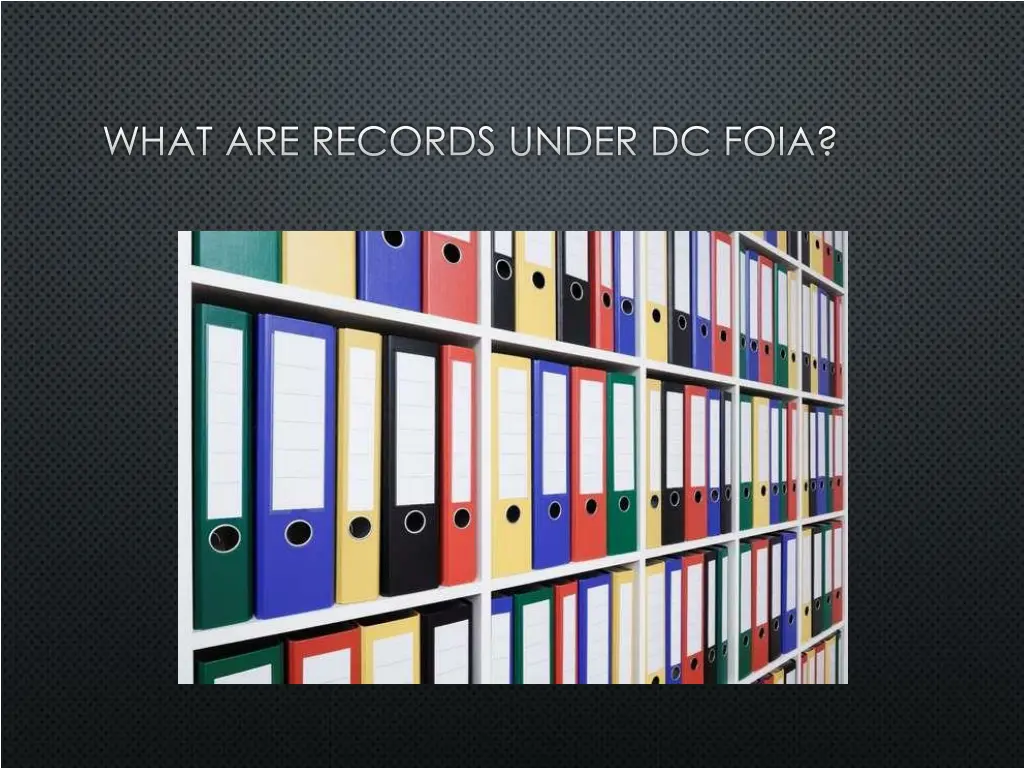 what are records under dc foia