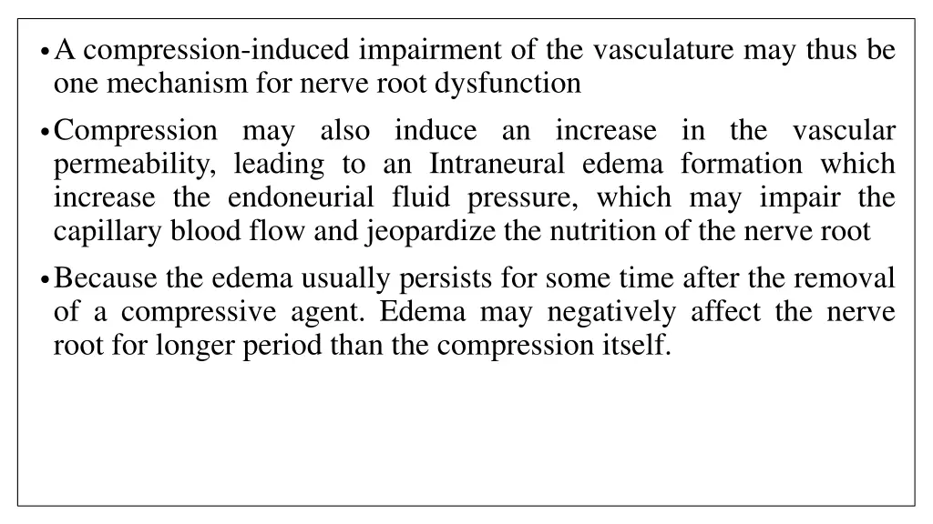 a compression induced impairment