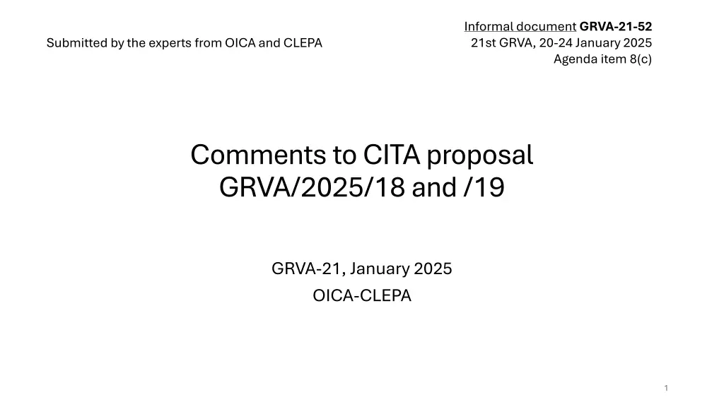 informal document grva 21 52 21st grva