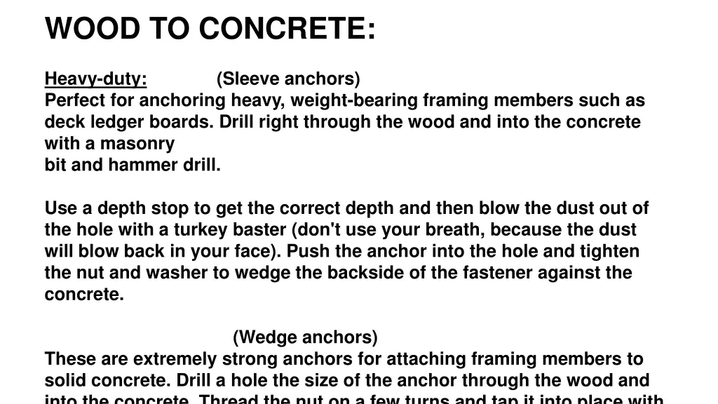 wood to concrete 1