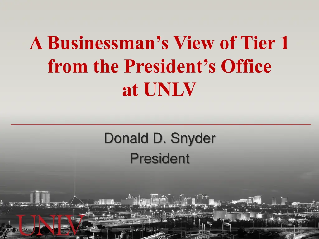 a businessman s view of tier 1 from the president