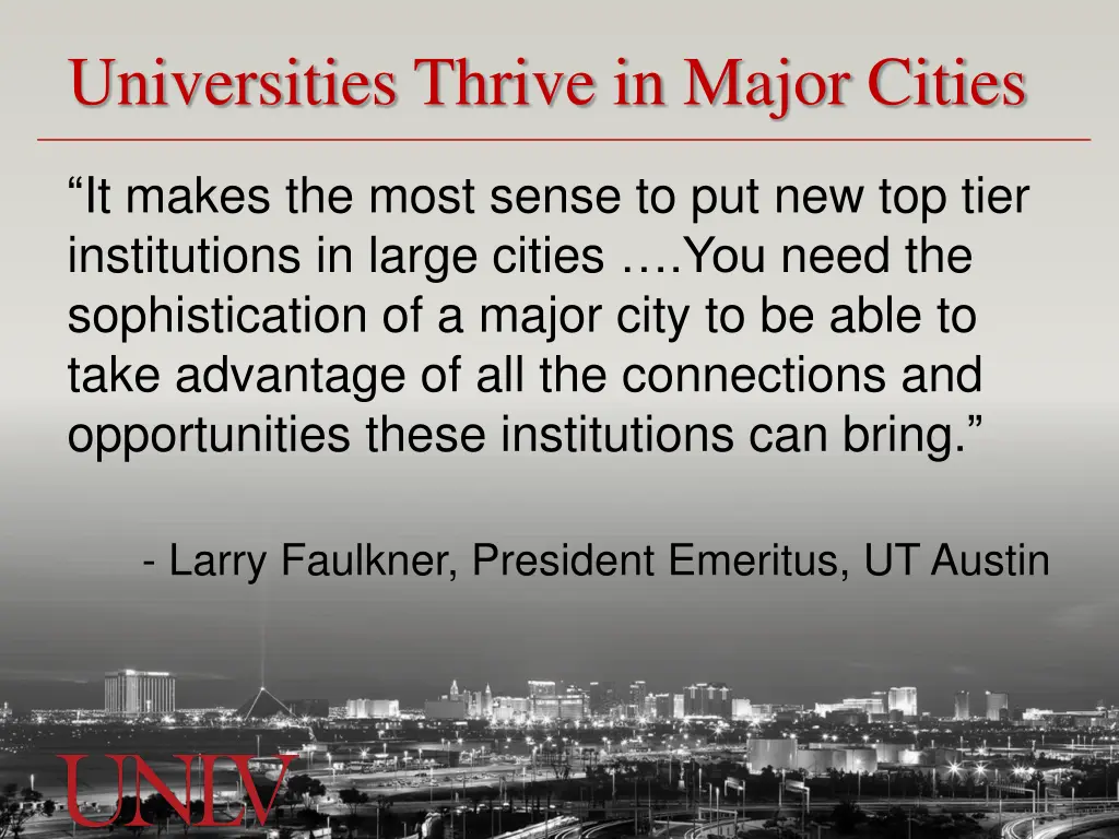 universities thrive in major cities