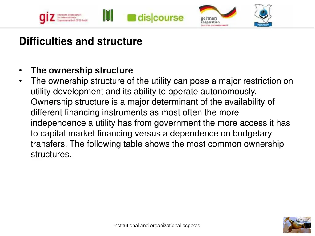 difficulties and structure 1