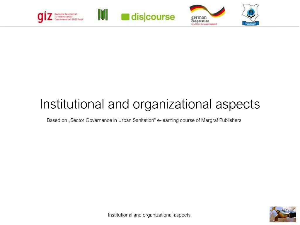 institutional and organizational aspects