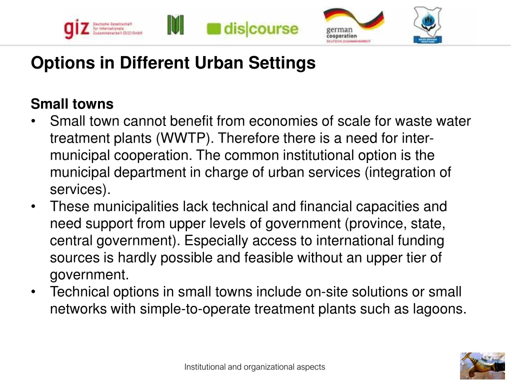 options in different urban settings 1