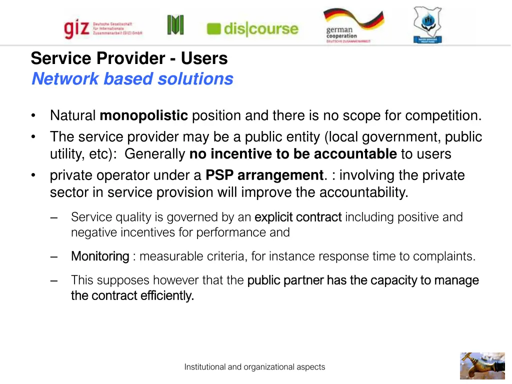 service provider users network based solutions