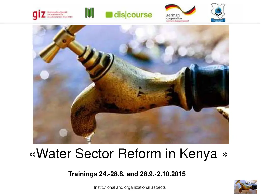 water sector reform in kenya 1