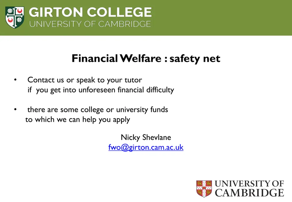financial welfare safety net