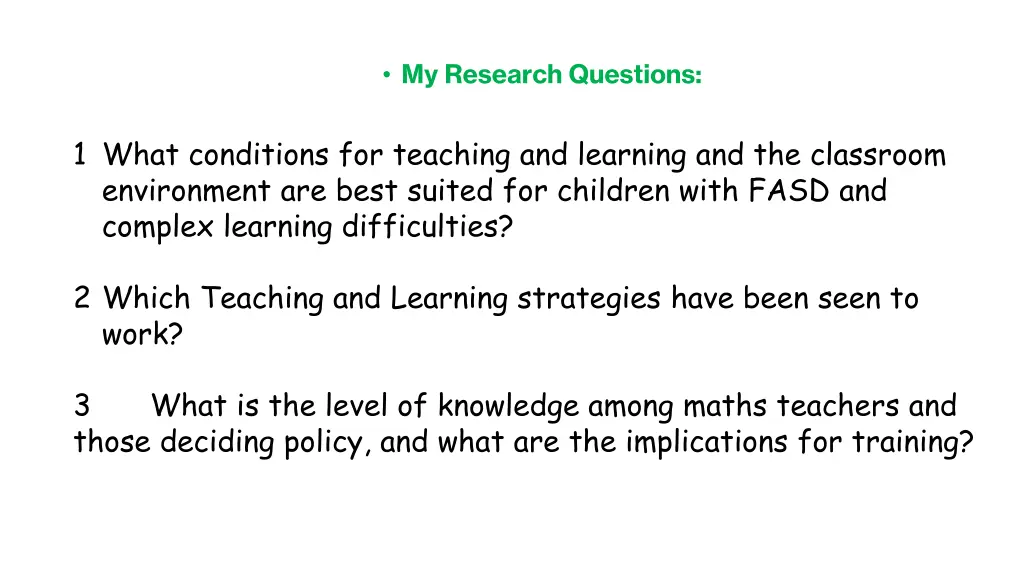 my research questions