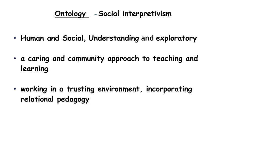 ontology social interpretivism