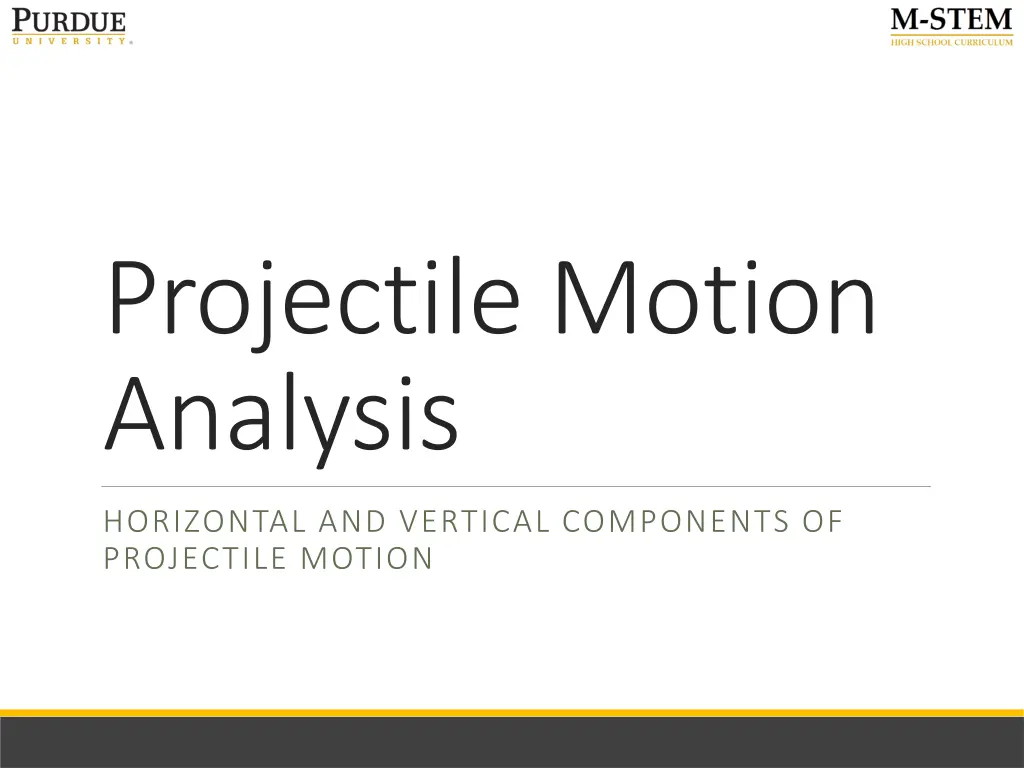 projectile motion analysis