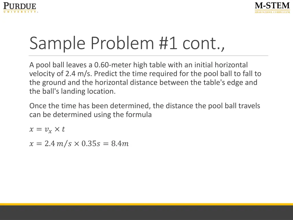 sample problem 1 cont