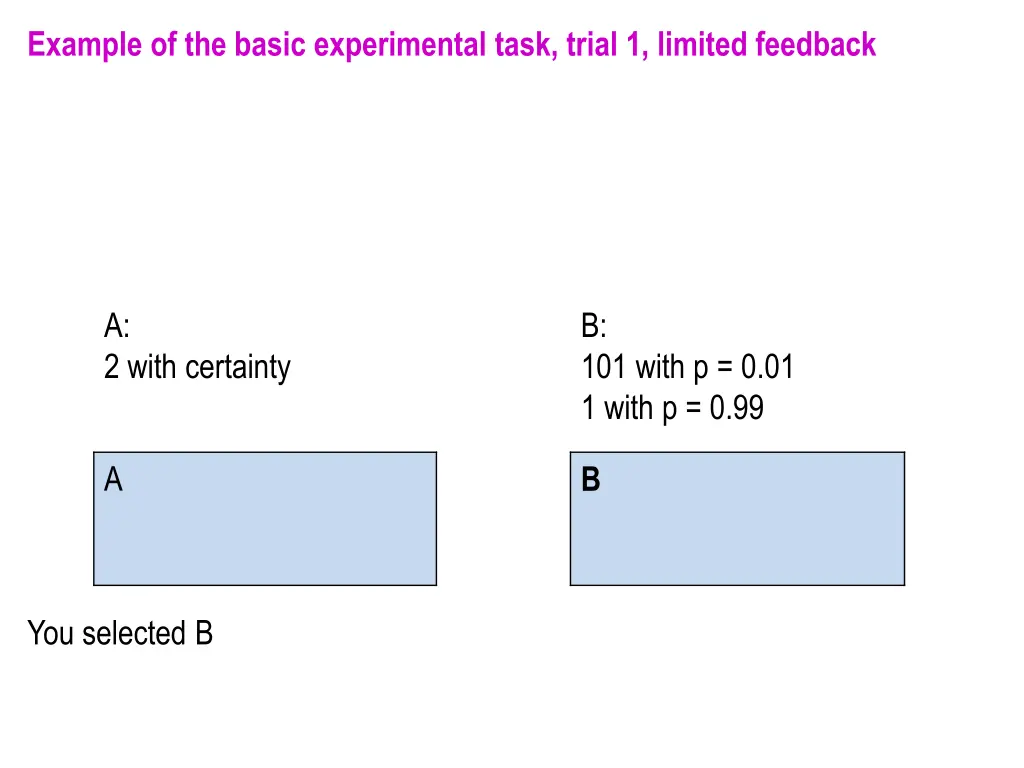 example of the basic experimental task trial 1