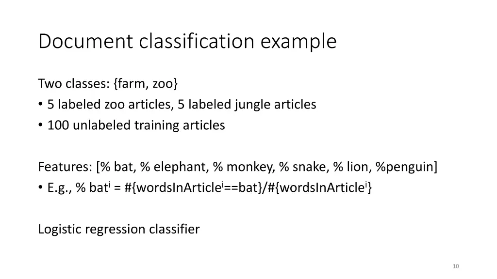 document classification example