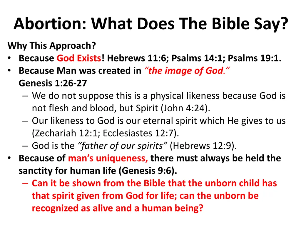 abortion what does the bible say 1