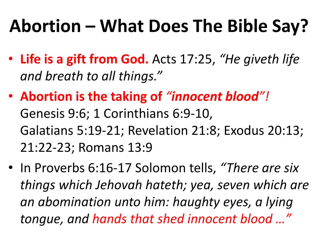 abortion what does the bible say 3
