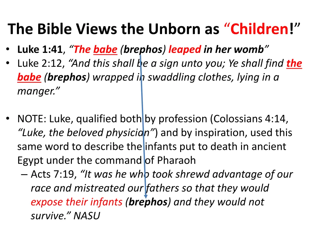 the bible views the unborn as children