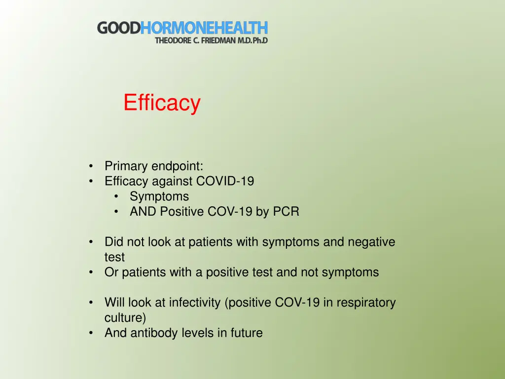 efficacy