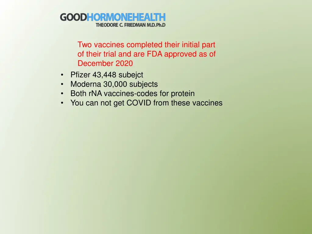 two vaccines completed their initial part