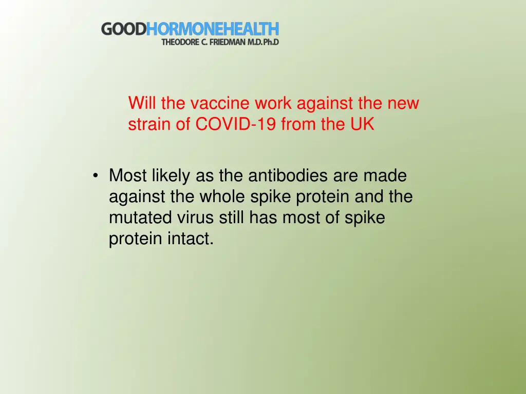 will the vaccine work against the new strain