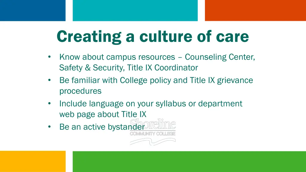 creating a culture of care