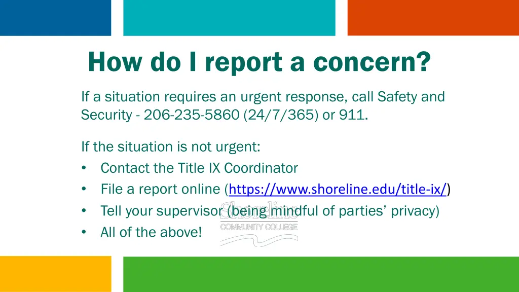 how do i report a concern