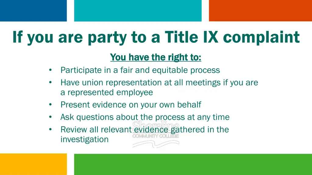 if you are party to a title ix complaint 1