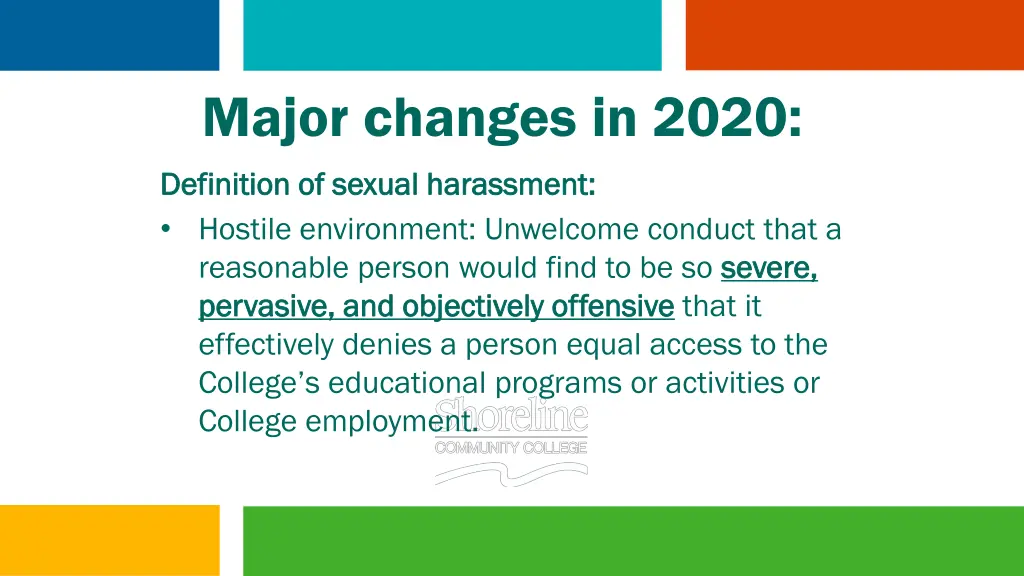 major changes in 2020 1