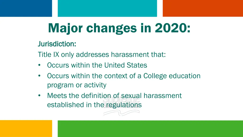 major changes in 2020 3