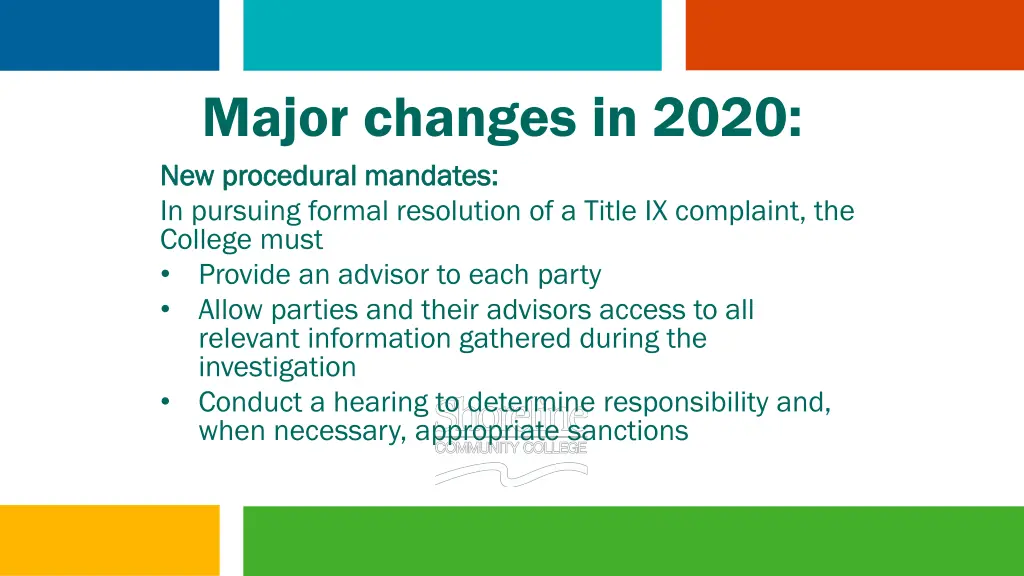 major changes in 2020 4