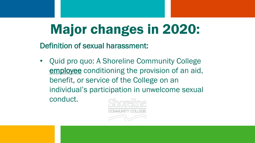 major changes in 2020