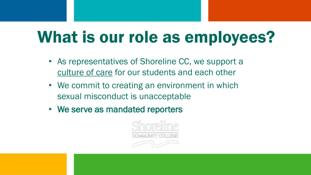 what is our role as employees