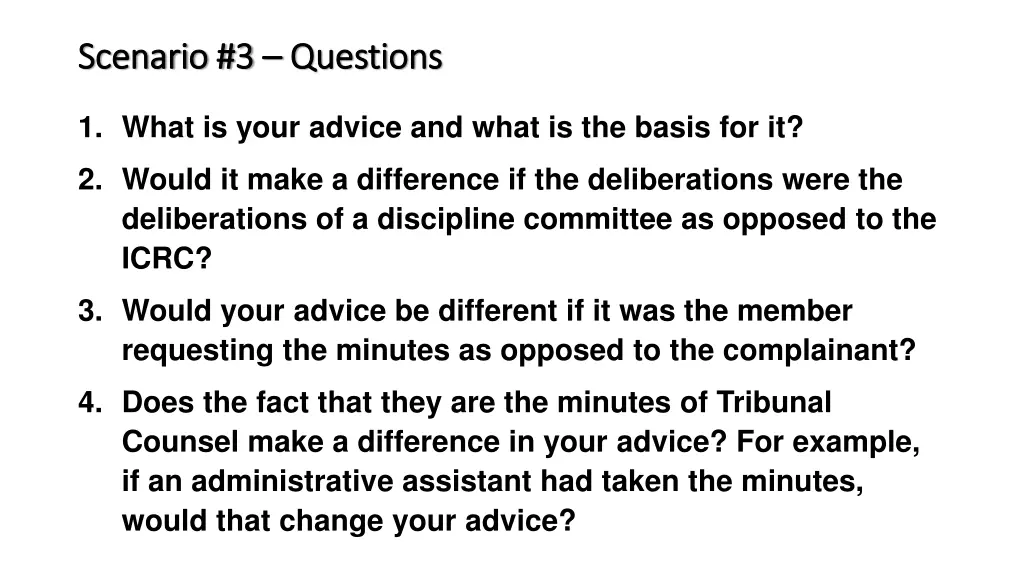 scenario 3 scenario 3 questions